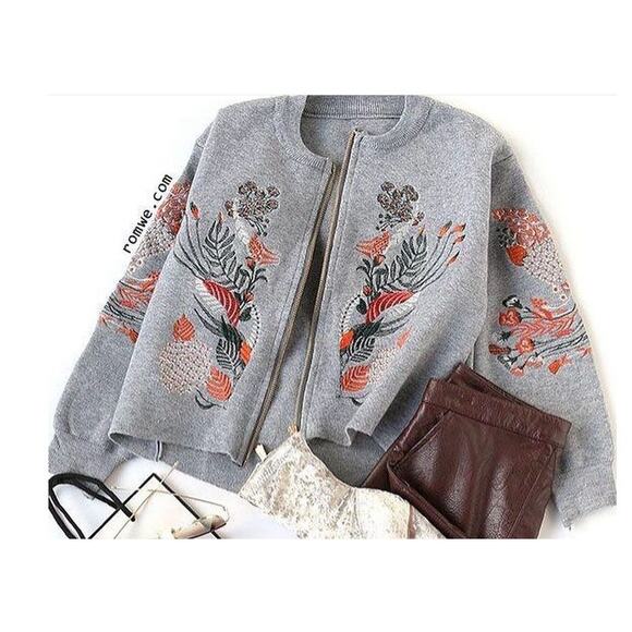 EUC Anthropologie Aratta Silent Journey Embroidered sweater sz:S/M - Picture 10 of 10